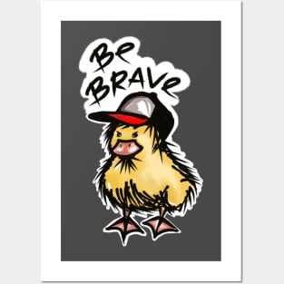 little brave duckling Posters and Art